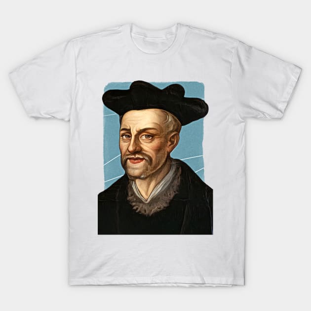 French Writer François Rabelais illustration T-Shirt by Litstoy 